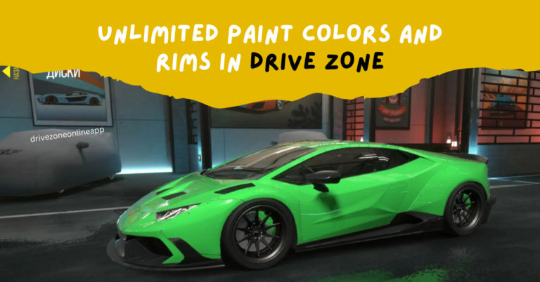 Unlimited Paint Colors and Rims in Drive Zone Online